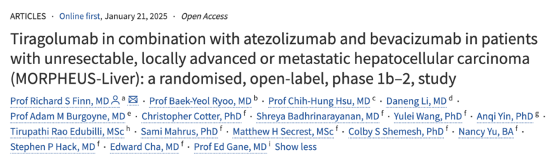 Erman Akkus: Adding Tiragolumab to Atezolizumab-Bevacizumab in 1L HCC shows promising results